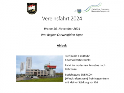 Vereinsfahrt der Feuerwehrvereine 2024